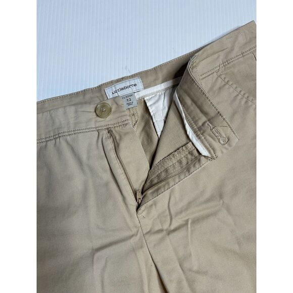 Liz Claiborne Womens Classic Size 12‎ Khaki Dress Pants Casual Chino Stretch - Picture 4 of 8